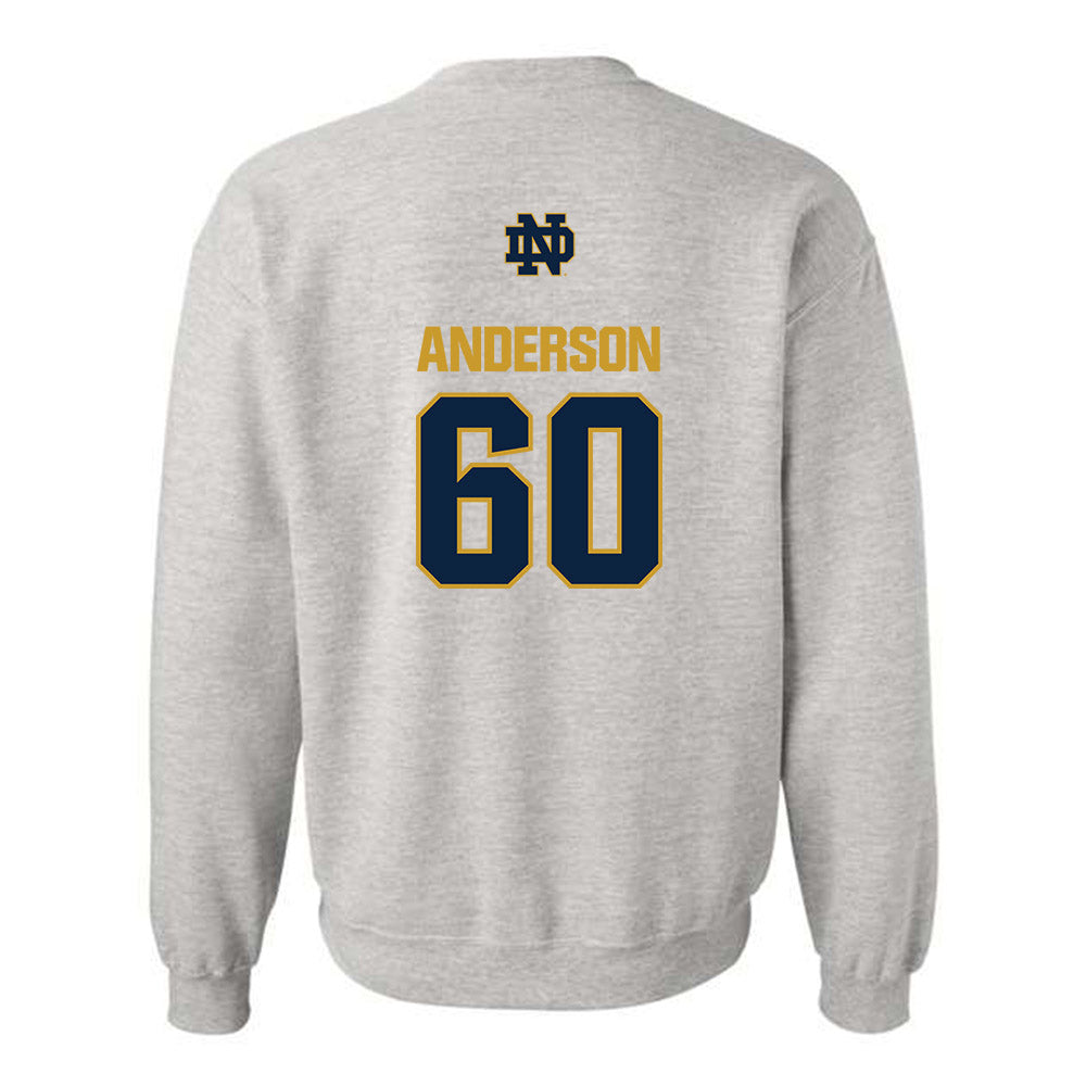 Notre Dame - NCAA Football : Max Anderson - Classic Fashion Shersey Crewneck Sweatshirt-1
