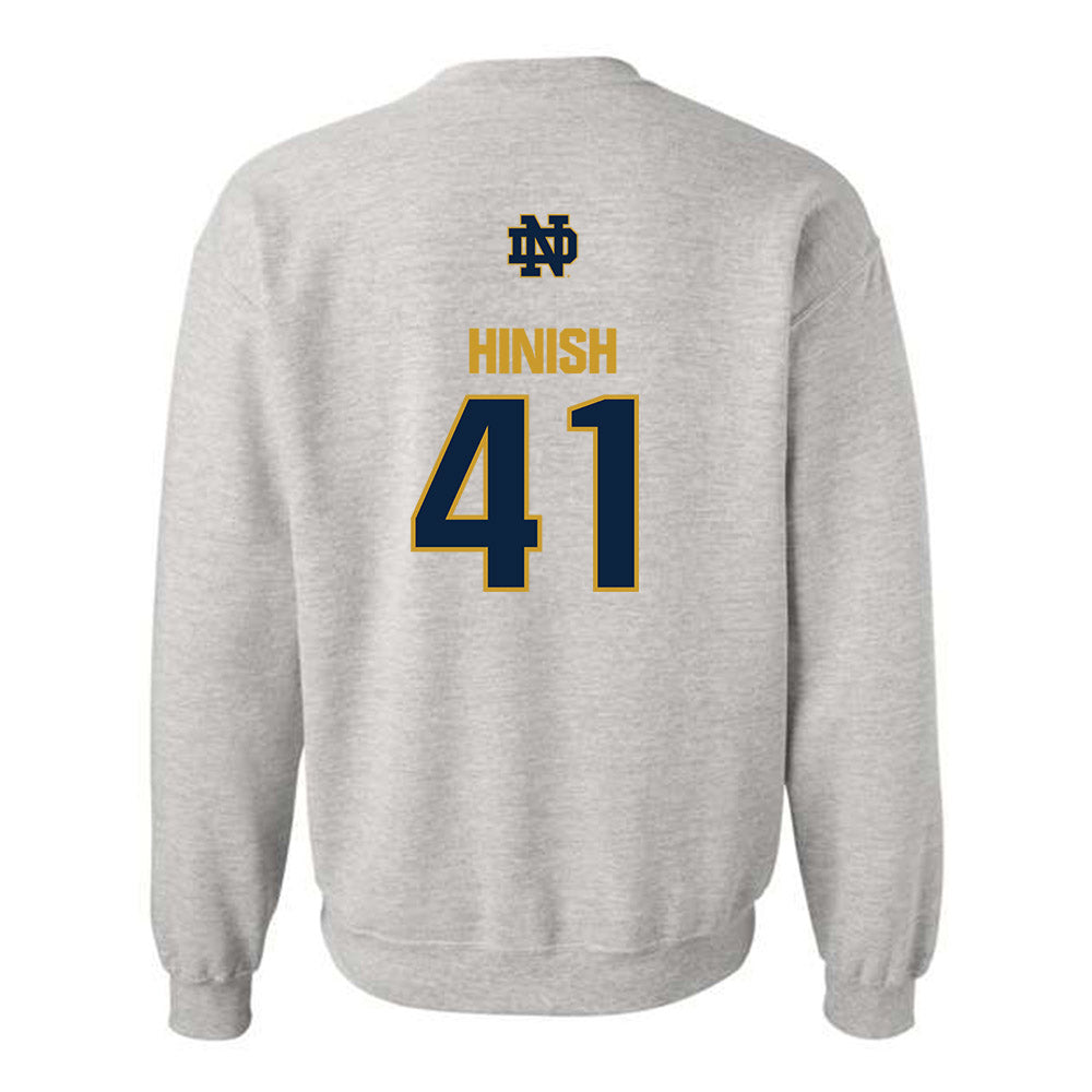 Notre Dame - NCAA Football : Donovan Hinish - Classic Fashion Shersey Crewneck Sweatshirt-1