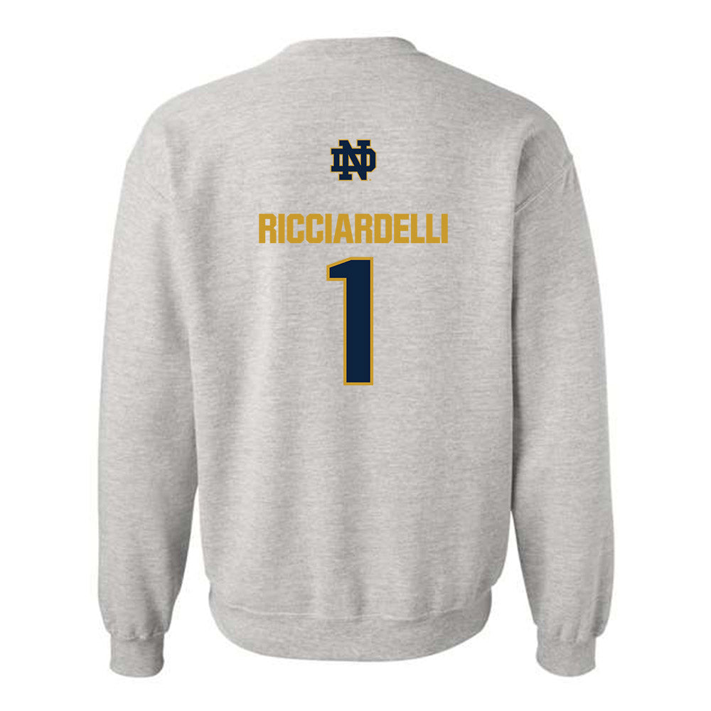 Notre Dame - NCAA Men's Lacrosse : Thomas Ricciardelli - Classic Fashion Shersey Crewneck Sweatshirt-1