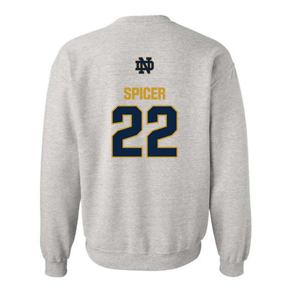 Notre Dame - NCAA Men's Soccer : Nolan Spicer - Classic Fashion Shersey Crewneck Sweatshirt-1