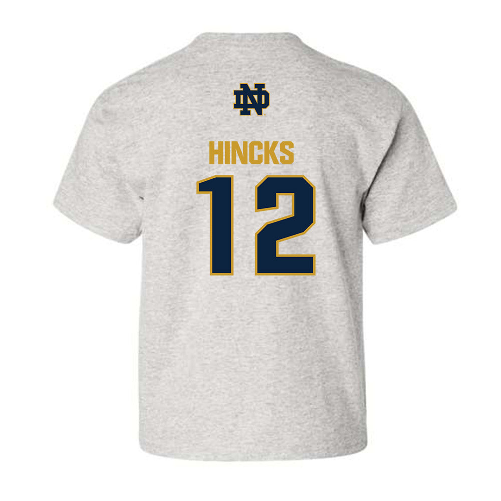 Notre Dame - NCAA Baseball : Connor Hincks - Classic Fashion Shersey Youth T-Shirt