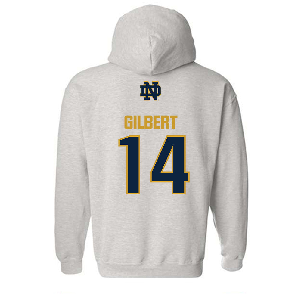 Notre Dame - NCAA Football : Micah Gilbert - Classic Fashion Shersey Hooded Sweatshirt-1