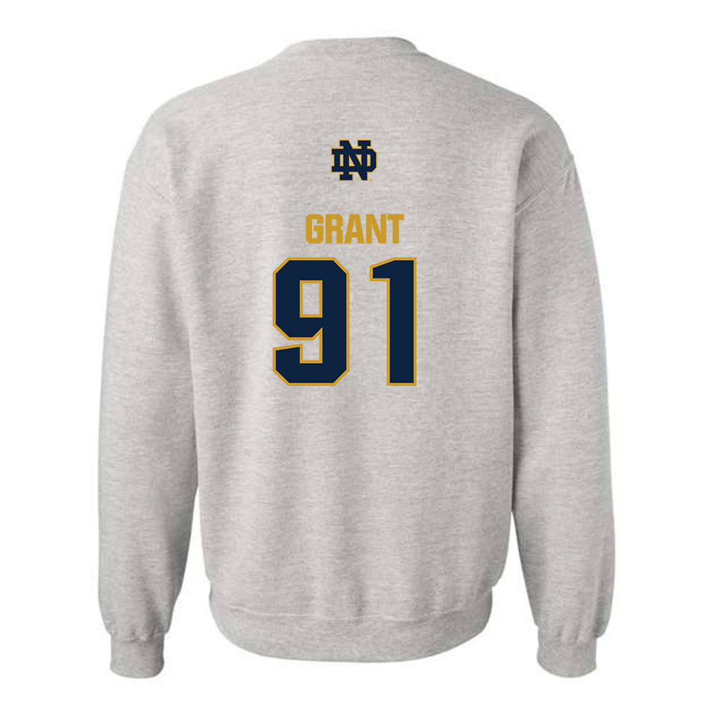 Notre Dame - NCAA Men's Lacrosse : Griffin Grant - Classic Fashion Shersey Crewneck Sweatshirt-1