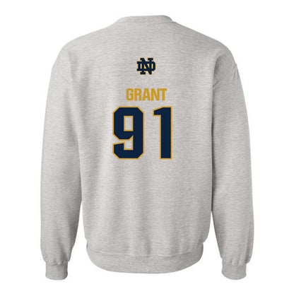 Notre Dame - NCAA Men's Lacrosse : Griffin Grant - Classic Fashion Shersey Crewneck Sweatshirt-1