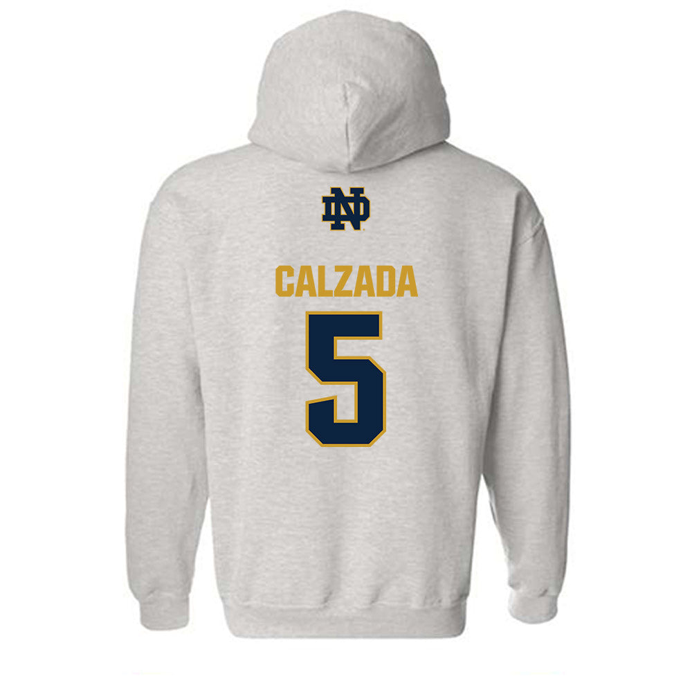 Notre Dame - NCAA Women's Soccer : Carolyn Calzada - Classic Fashion Shersey Hooded Sweatshirt-1