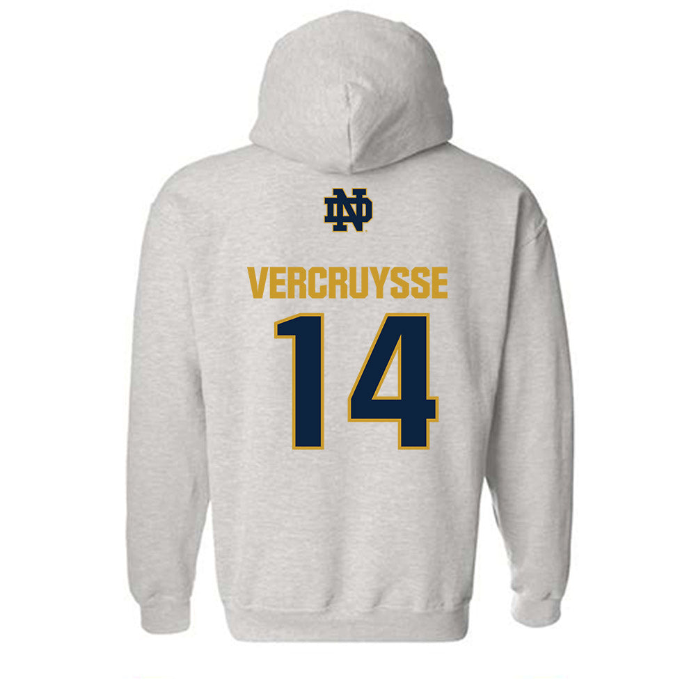 Notre Dame - NCAA Baseball : Charlie Vercruysse - Classic Fashion Shersey Hooded Sweatshirt