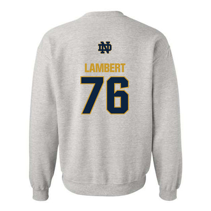 Notre Dame - NCAA Football : Guerby Lambert - Classic Fashion Shersey Crewneck Sweatshirt-1