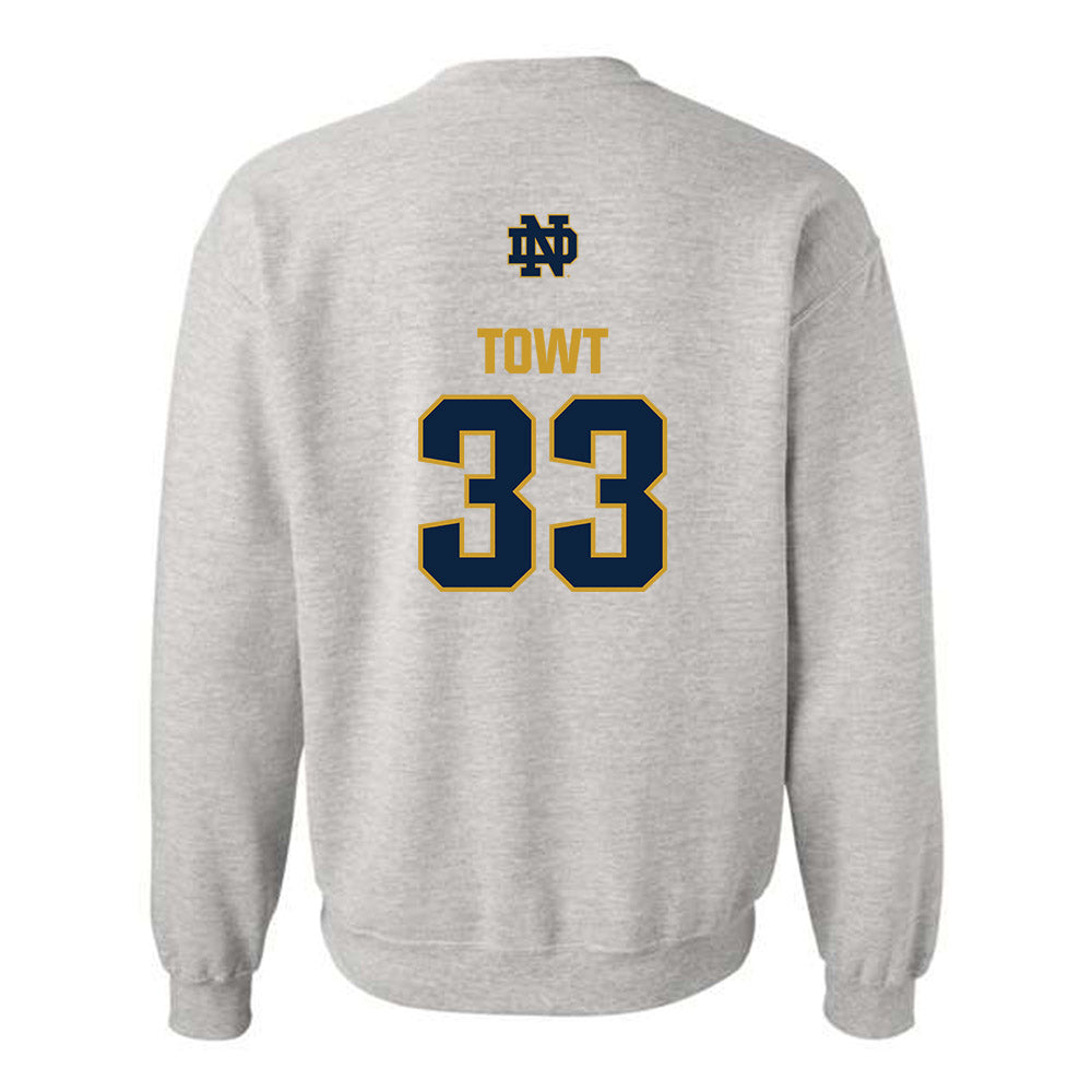 Notre Dame - NCAA Men's Basketball : Carson Towt - Classic Fashion Shersey Crewneck Sweatshirt-1