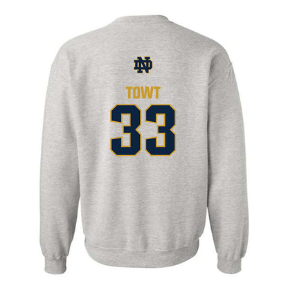Notre Dame - NCAA Men's Basketball : Carson Towt - Classic Fashion Shersey Crewneck Sweatshirt-1