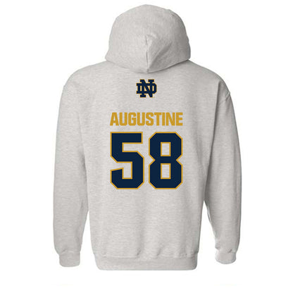 Notre Dame - NCAA Football : Matty Augustine - Classic Fashion Shersey Hooded Sweatshirt-1