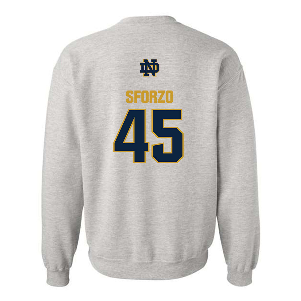 Notre Dame - NCAA Men's Lacrosse : Ryan Sforzo - Classic Fashion Shersey Crewneck Sweatshirt-1