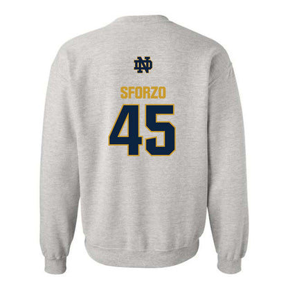 Notre Dame - NCAA Men's Lacrosse : Ryan Sforzo - Classic Fashion Shersey Crewneck Sweatshirt-1