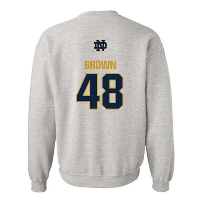 Notre Dame - NCAA Football : Mickey Brown - Classic Fashion Shersey Crewneck Sweatshirt