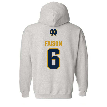 Notre Dame - NCAA Football : Jordan Faison - Classic Fashion Shersey Hooded Sweatshirt-1