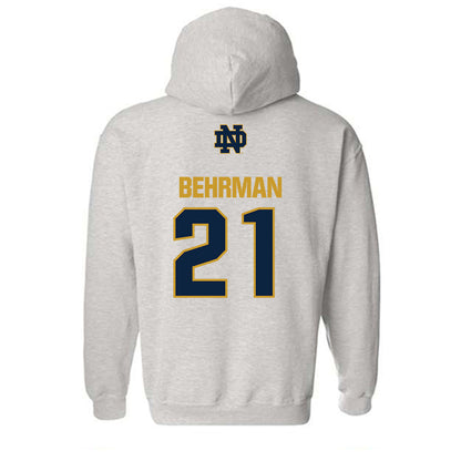 Notre Dame - NCAA Men's Lacrosse : Brock Behrman - Classic Fashion Shersey Hooded Sweatshirt