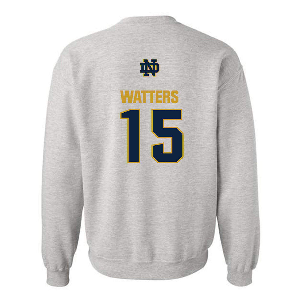 Notre Dame - NCAA Baseball : Brenson Watters - Classic Fashion Shersey Crewneck Sweatshirt