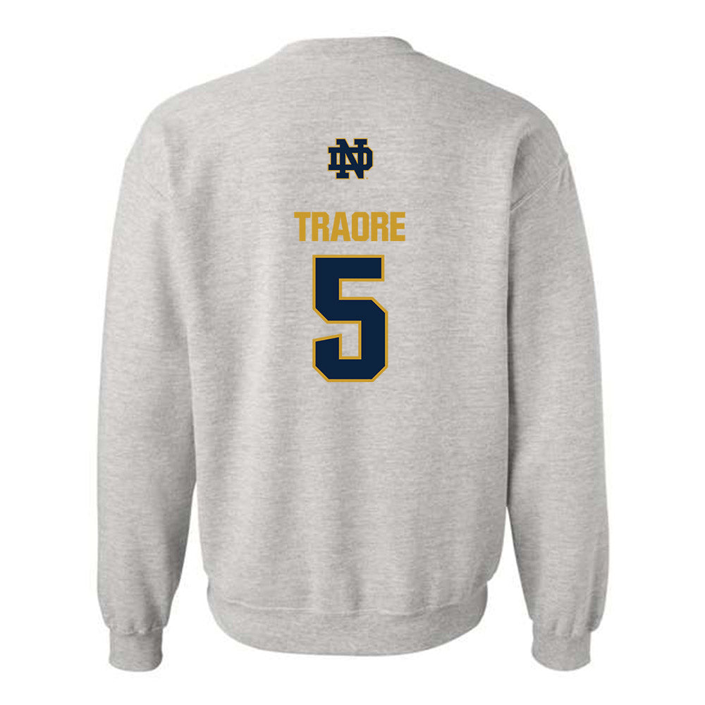 Notre Dame - NCAA Football : Boubacar Traore - Classic Fashion Shersey Crewneck Sweatshirt-1