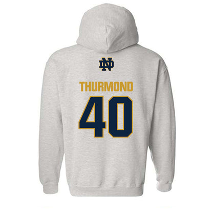 Notre Dame - NCAA Baseball : Eli Thurmond - Classic Fashion Shersey Hooded Sweatshirt-1