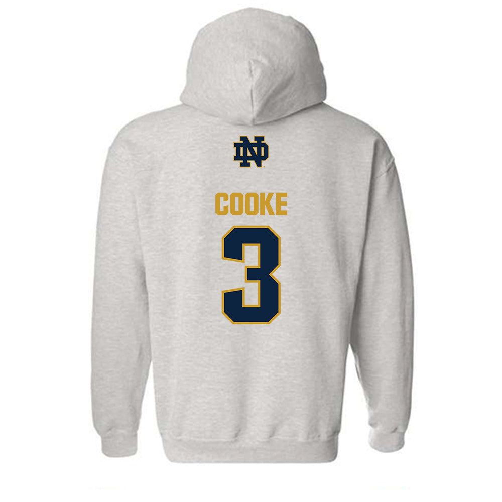 Notre Dame - NCAA Men's Lacrosse : Declan Cooke - Classic Fashion Shersey Hooded Sweatshirt-1