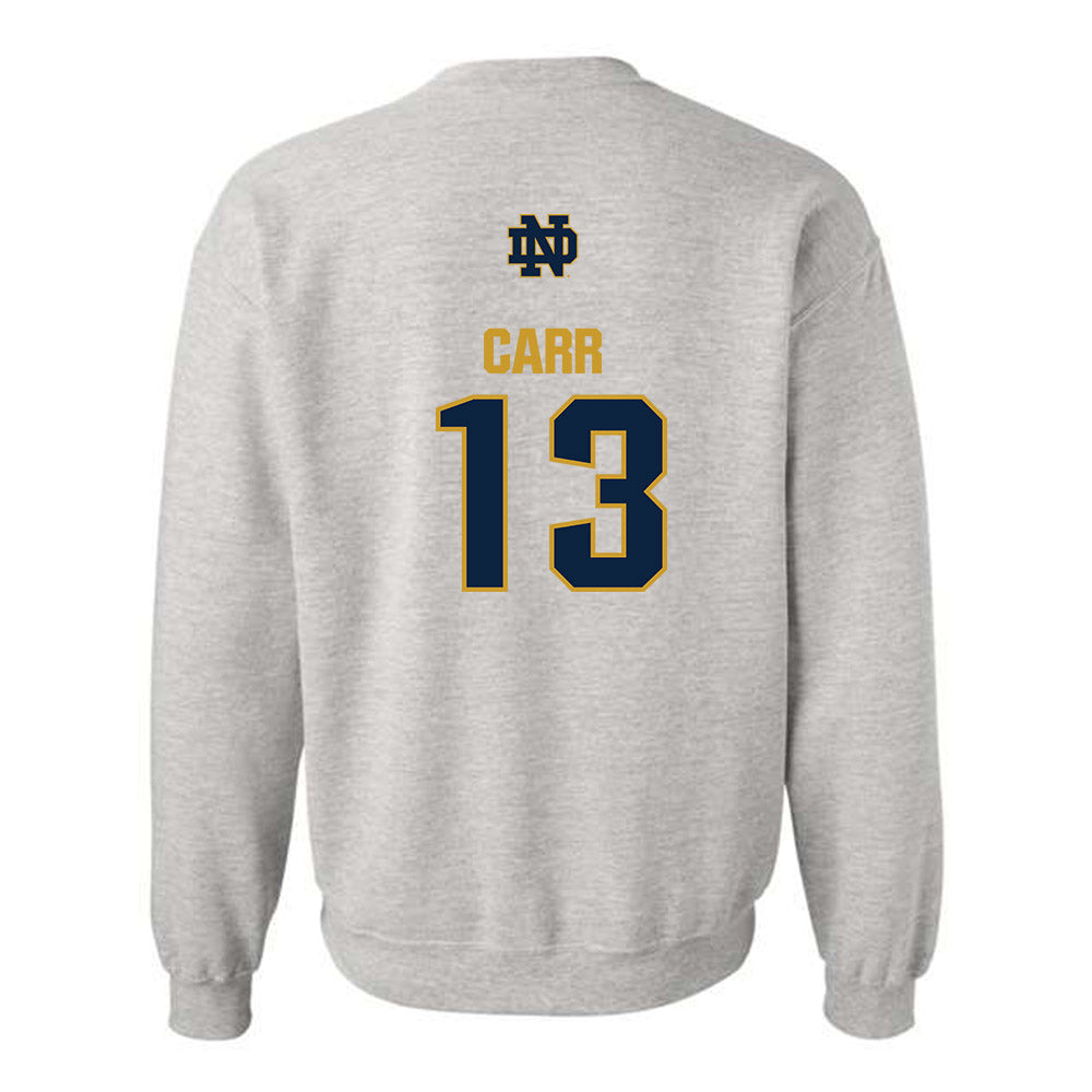 Notre Dame - NCAA Football : CJ Carr - Classic Fashion Shersey Crewneck Sweatshirt-1
