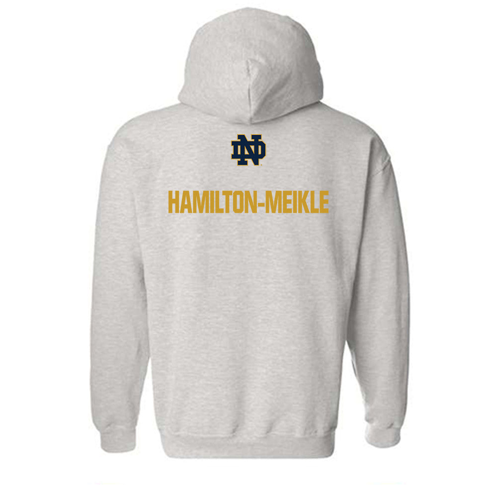 Notre Dame - NCAA Men's Fencing : Jonathan Hamilton-Meikle - Classic Fashion Shersey Hooded Sweatshirt-1