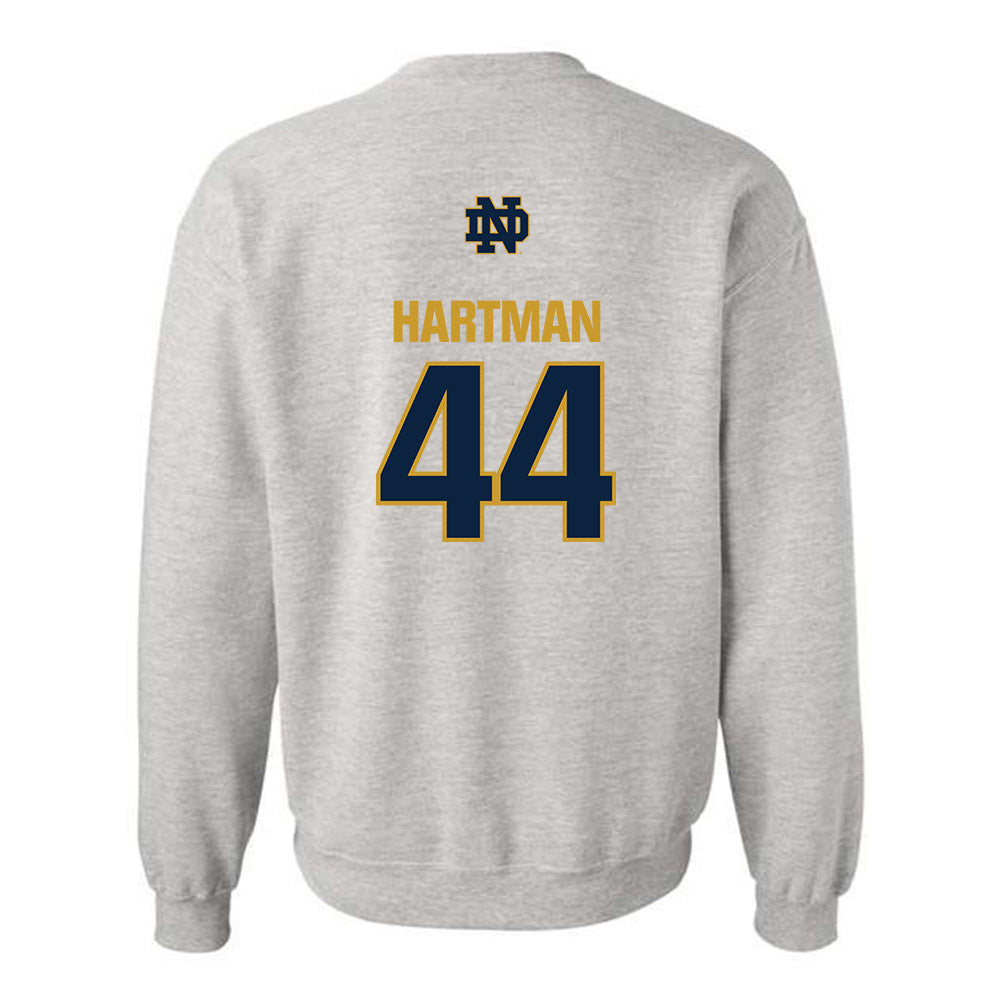 Notre Dame - NCAA Baseball : Trent Hartman - Classic Fashion Shersey Crewneck Sweatshirt-1