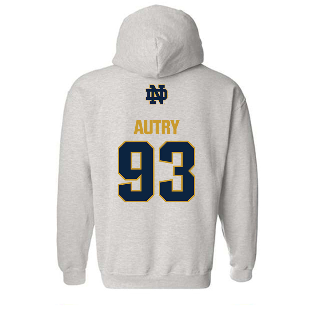 Notre Dame - NCAA Football : Quentin Autry - Classic Fashion Shersey Hooded Sweatshirt