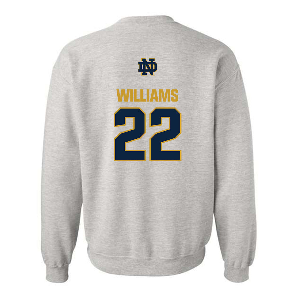 Notre Dame - NCAA Football : Aneyas Williams - Classic Fashion Shersey Crewneck Sweatshirt-1