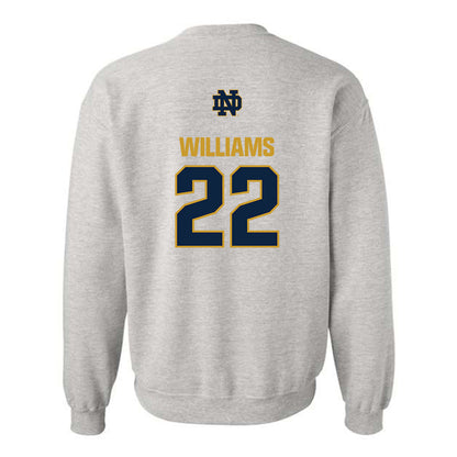 Notre Dame - NCAA Football : Aneyas Williams - Classic Fashion Shersey Crewneck Sweatshirt-1