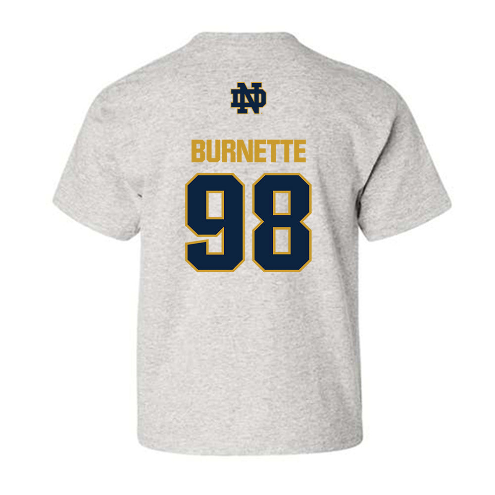 Notre Dame - NCAA Football : Noah Burnette - Classic Fashion Shersey Youth T-Shirt-1