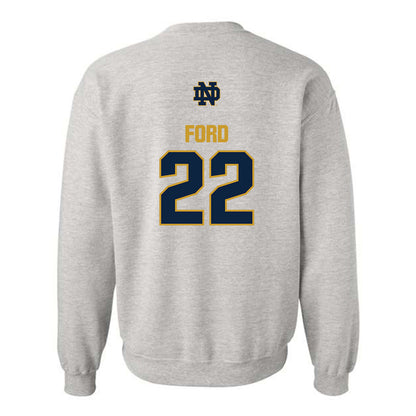 Notre Dame - NCAA Football : Devyn Ford - Classic Fashion Shersey Crewneck Sweatshirt-1