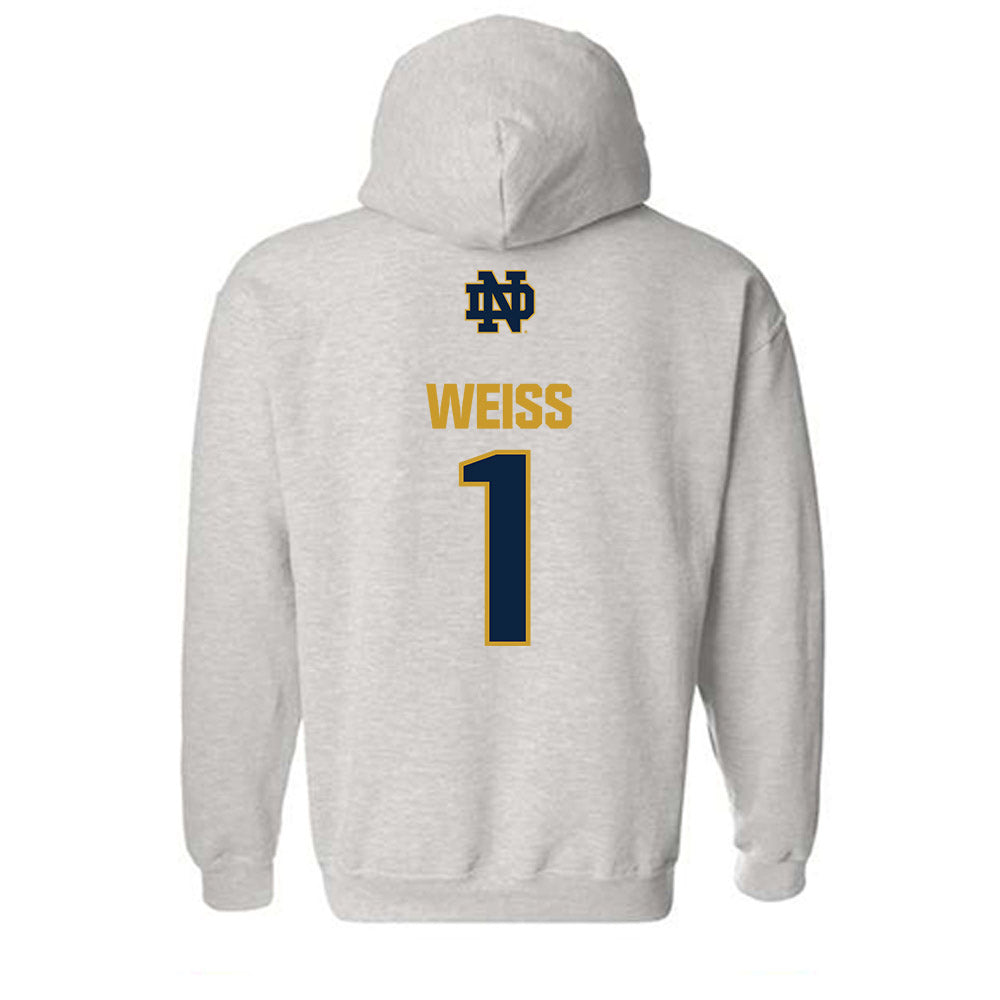 Notre Dame - NCAA Softball : Brianne Weiss - Classic Fashion Shersey Hooded Sweatshirt-1