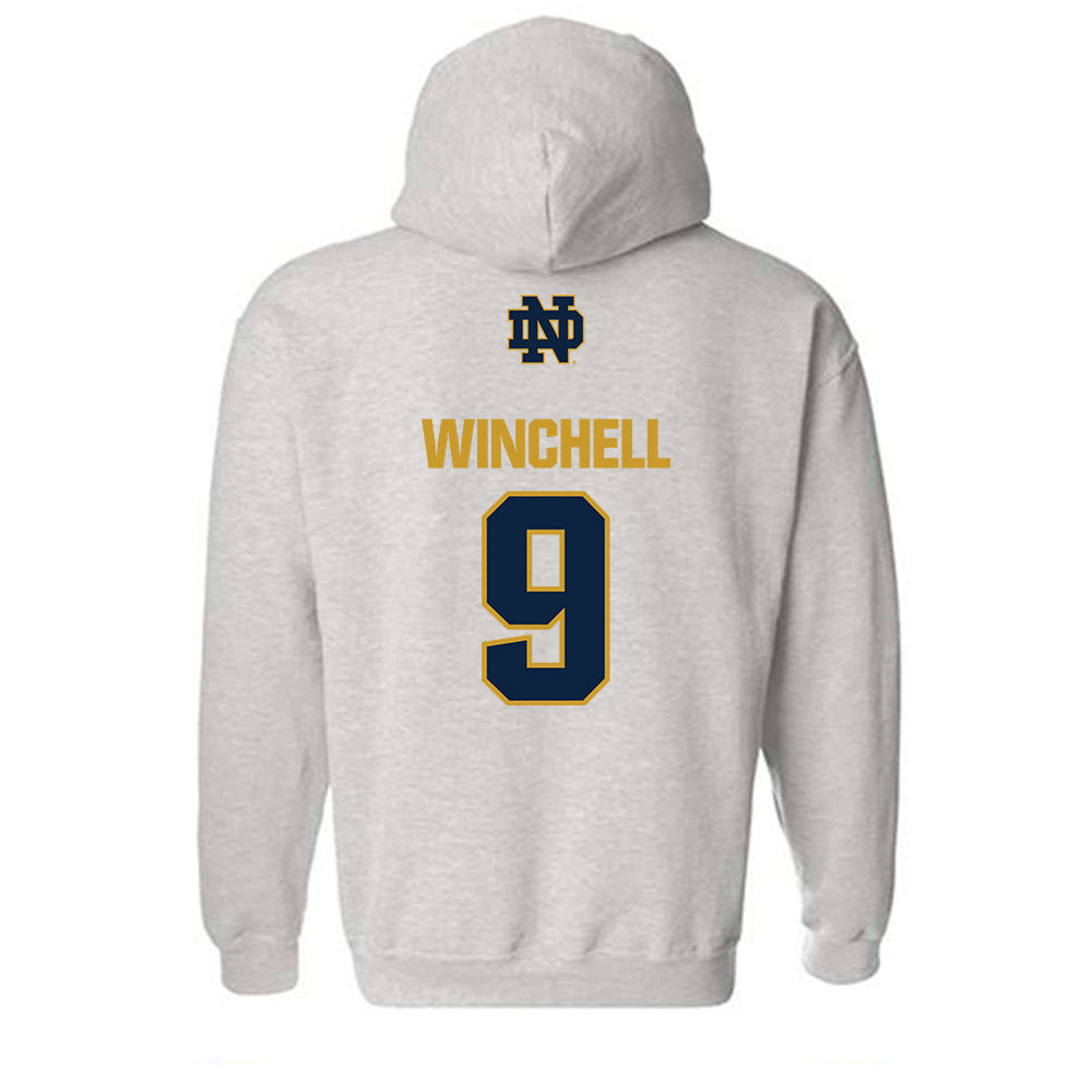 Notre Dame - NCAA Softball : Mickey Winchell - Classic Fashion Shersey Hooded Sweatshirt-1