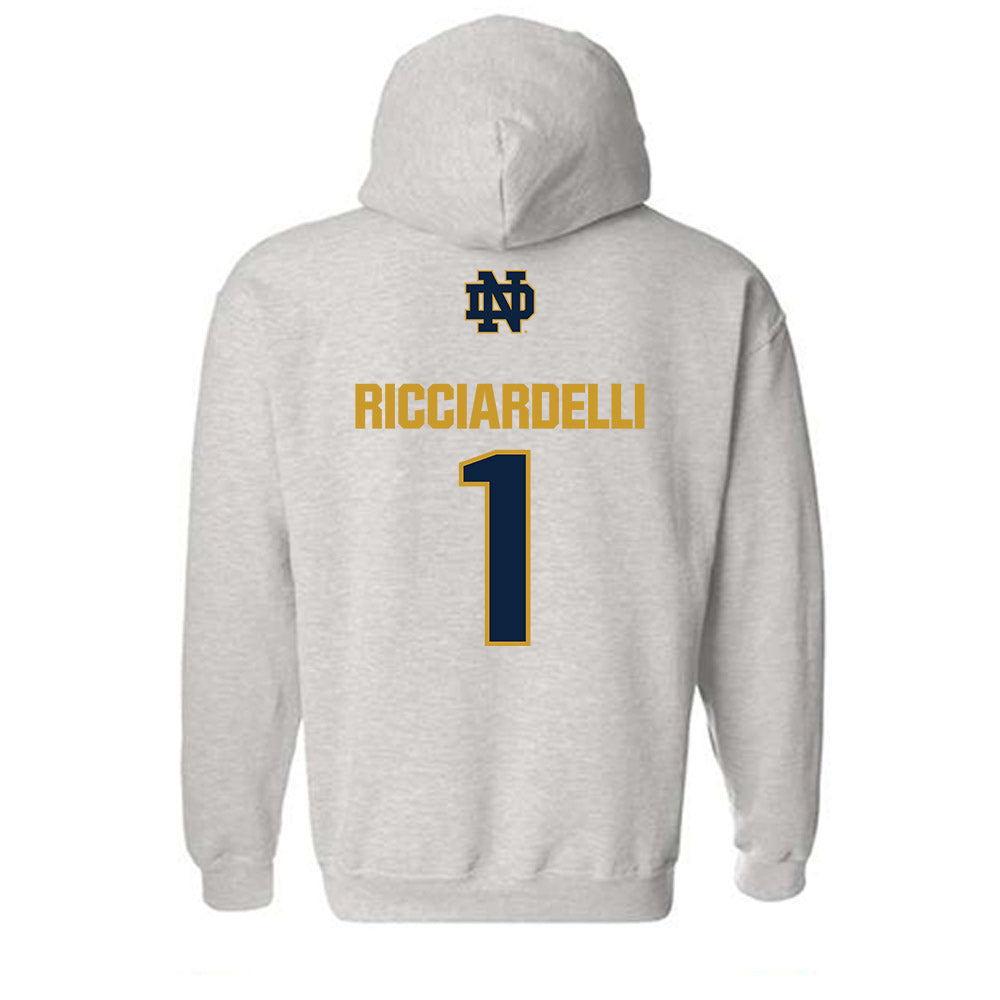 Notre Dame - NCAA Men's Lacrosse : Thomas Ricciardelli - Classic Fashion Shersey Hooded Sweatshirt-1