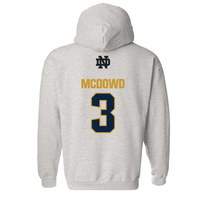 Notre Dame - NCAA Men's Soccer : Sean McDowd - Classic Fashion Shersey Hooded Sweatshirt-1