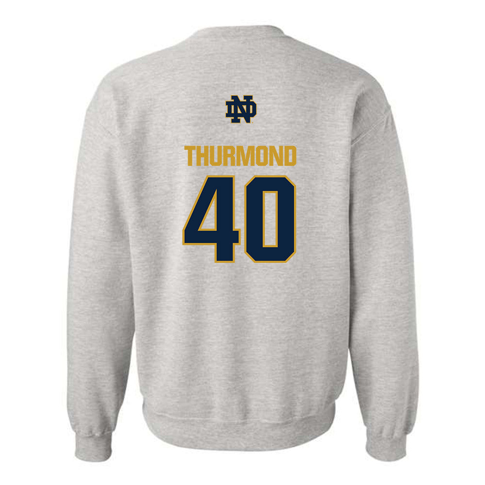 Notre Dame - NCAA Baseball : Eli Thurmond - Classic Fashion Shersey Crewneck Sweatshirt-1