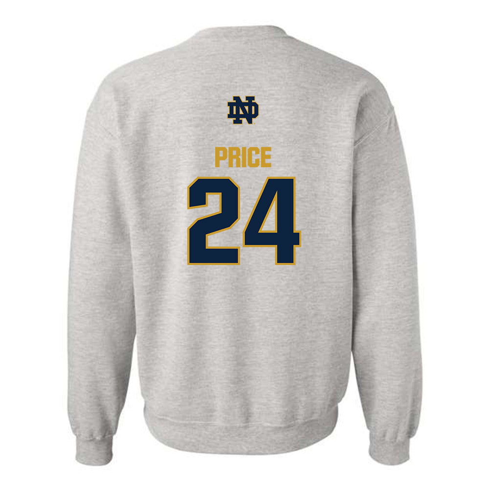 Notre Dame - NCAA Football : Jadarian Price - Classic Fashion Shersey Crewneck Sweatshirt-1