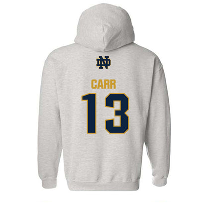 Notre Dame - NCAA Football : CJ Carr - Classic Fashion Shersey Hooded Sweatshirt-1