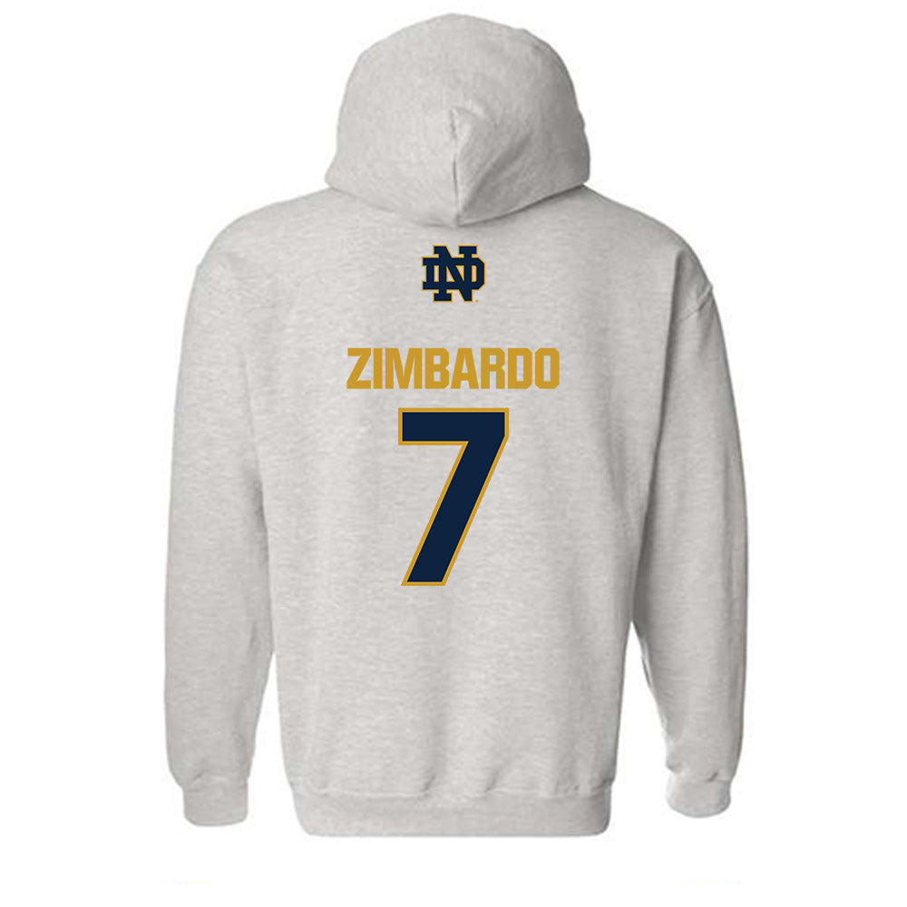 Notre Dame - NCAA Baseball : Jared Zimbardo - Classic Fashion Shersey Hooded Sweatshirt
