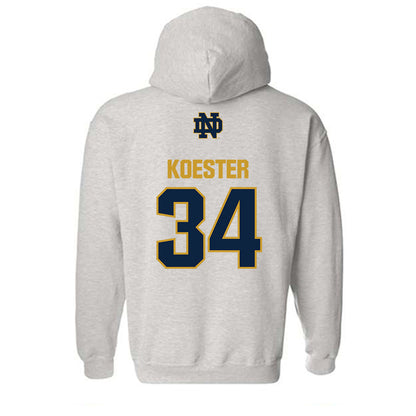 Notre Dame - NCAA Baseball : Brady Koester - Classic Fashion Shersey Hooded Sweatshirt-1