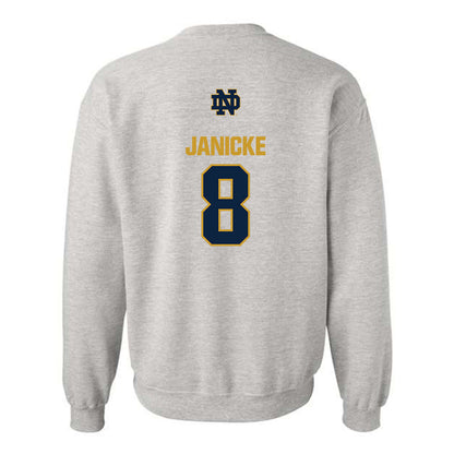 Notre Dame - NCAA Men's Ice Hockey : Justin Janicke - Classic Fashion Shersey Crewneck Sweatshirt