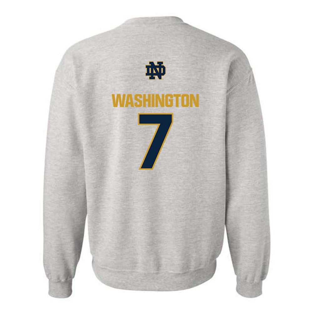 Notre Dame - NCAA Football : Tyrus Washington - Classic Fashion Shersey Crewneck Sweatshirt-1
