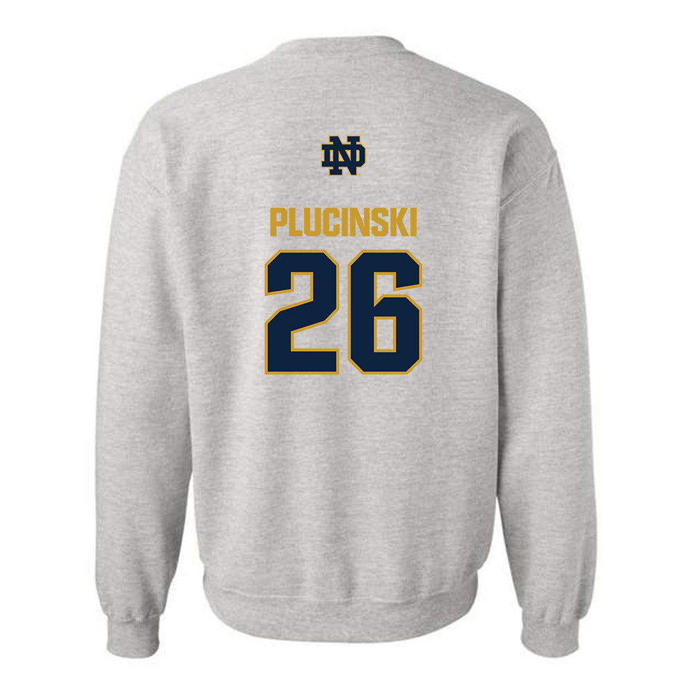 Notre Dame - NCAA Men's Ice Hockey : Zach Plucinski - Classic Fashion Shersey Crewneck Sweatshirt