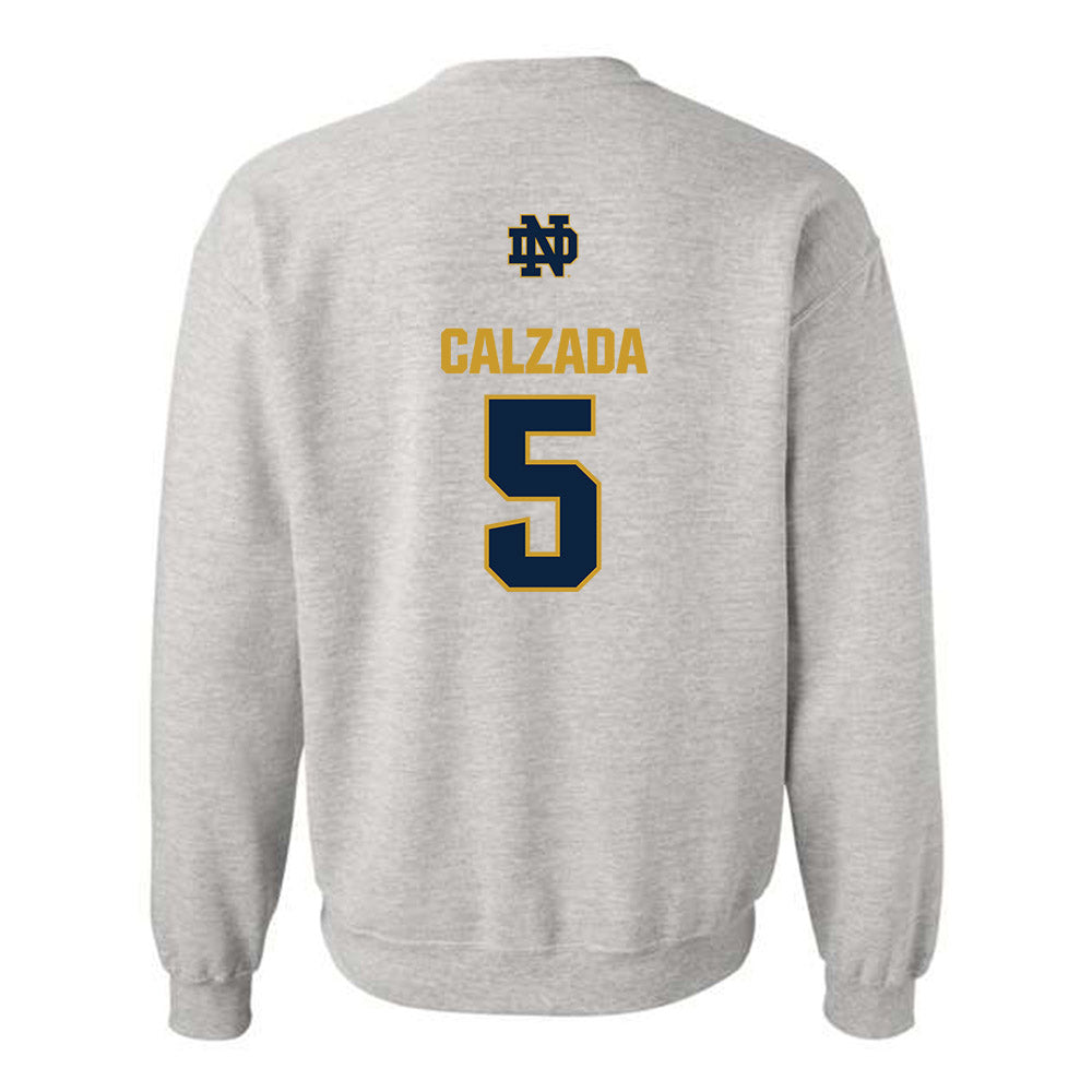 Notre Dame - NCAA Women's Soccer : Carolyn Calzada - Classic Fashion Shersey Crewneck Sweatshirt-1