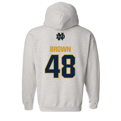 Notre Dame - NCAA Football : Mickey Brown - Classic Fashion Shersey Hooded Sweatshirt