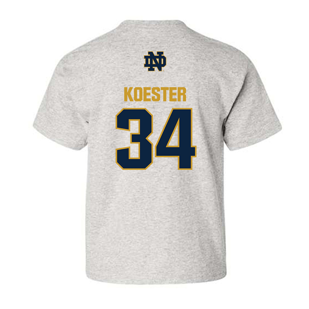 Notre Dame - NCAA Baseball : Brady Koester - Classic Fashion Shersey Youth T-Shirt-1