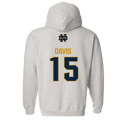 Notre Dame - NCAA Men's Lacrosse : Anderson Davis - Classic Fashion Shersey Hooded Sweatshirt-1