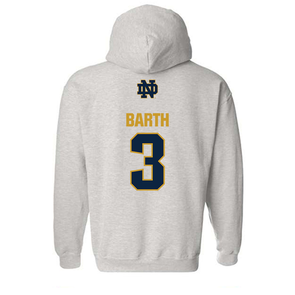 Notre Dame - NCAA Baseball : Mason Barth - Classic Fashion Shersey Hooded Sweatshirt-1