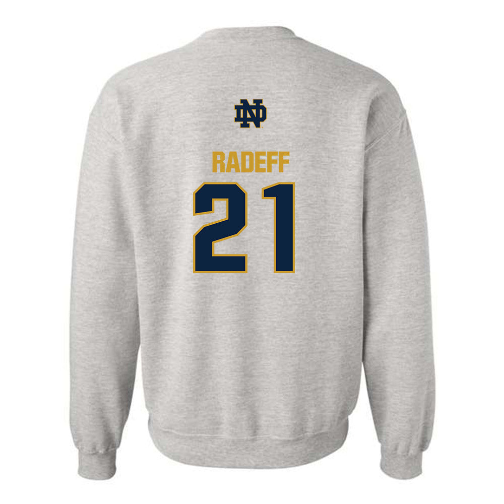 Notre Dame - NCAA Women's Volleyball : Mia Radeff - Classic Fashion Shersey Crewneck Sweatshirt-1
