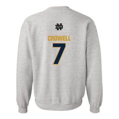 Notre Dame - NCAA Baseball : Caden Crowell - Classic Fashion Shersey Crewneck Sweatshirt-1